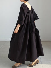 Loose Comfortable Graceful Black Long Dress