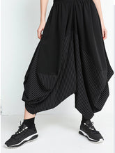 Irregular Stripe Stitching Casual Pants