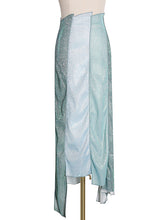 Original Irregularity Split-Joint Color-Block Skirt