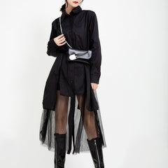 Women Retro Mesh Dress