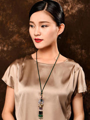 Lucky Agate Pendant Necklaces