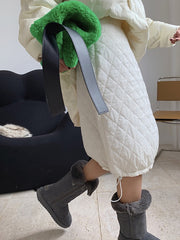 Women Retro Loose Elastic Waist Long Skirt