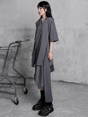 Original Solid Irregularity T-Shirts Tops