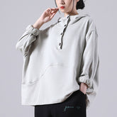 Loose Hooded Splicing Long Sleeve Sweatshirt