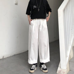 Women High Waist Loose Straight Leg Casual Pants