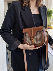 Chic Plaid Split-Joint Small Bags