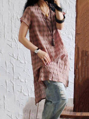 National Style Plaid Dress