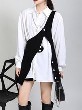 Minimalist Slpit-Joint Two-Piece Shirt Top