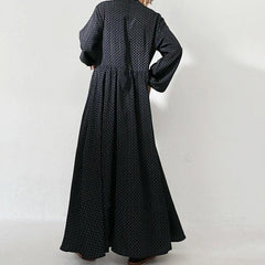 Printed Ruffled Pleated Maxi Dress