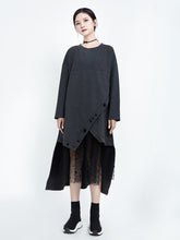 Women Stitching Loose Mesh Dress