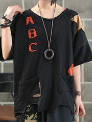 Casual Vintage Cropped T-shirt