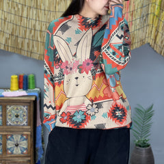 Round Neck Vintage Loose Sweater