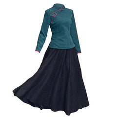 Retro Oriental Charm Tang  Cheongsam Suit