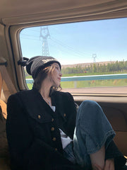 Retro Solid Color Loose Long Sleeve Coat