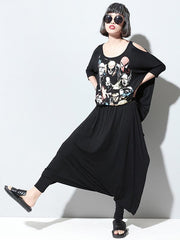 Black Loose Harem Pants