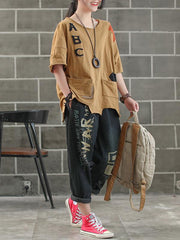 Casual Vintage Cropped T-shirt