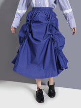 Solid Color High Waist Irregular Squeezing Half Skirt