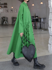 Street Style Loose Casual Broken Design Maxi Dress