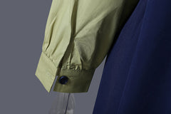 Lapel Stripe Color Matching Irregular Casual Shirts