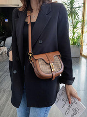 Chic Plaid Split-Joint Small Bags