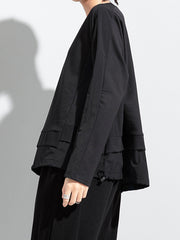 Women Color Block Loose Round Neck Sweatshirt