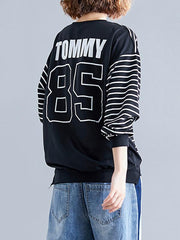 Casual Stripe Neck Printed Shirt