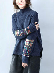 Applique Soft Base Kntting Sweater