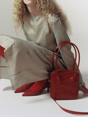 Patent Leather Retro Simple Single Shoulder Small Square Bag