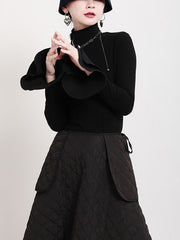 Women High Neck Stretch Casual Bottoming Shirt