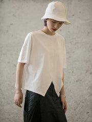 Casual Solid Original Split-Joint T-Shirt