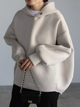 Loose Simple Solid Color Hoodie