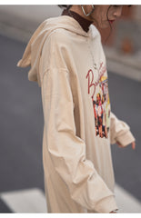 Women Retro Oil Painting Print Pullover Dress