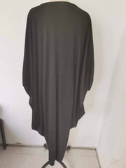 V-Neck Bat Sleeve Casual Maxi Dress