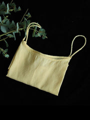 Artistic Retro Solid Spaghetti-Neck Vest