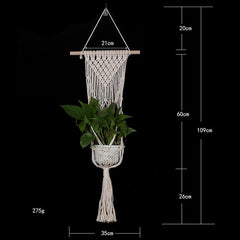 Tasseled Crochet Hanging Basket Decoration