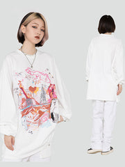 Round Neck Street Style Printed T-Shirt