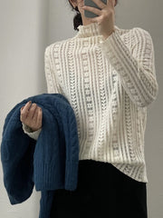 Simple Splicing Grain Leisure Sweater