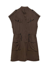 Original Drawstring Elasticity Waist Sleeveless Jumpsuits