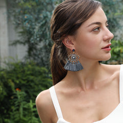 Hand-Woven Devil's Eye Earrings