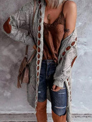 Casual Fashion Hooded Color Sweater Jacket