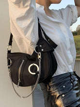 Retro Chain Split-Joint Nylon Bag