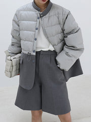 Women Stitching Contrast Color Casual Coat