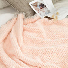 Solid Crochet Knit Blankets