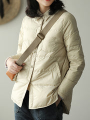 Women Retro Solid Color Casual Coat