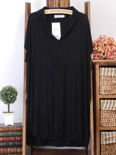 Fashion Solid Batwing Sleeve T-Shirts Tops