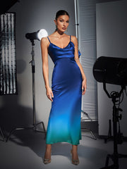 Sedona Plunge Gradient Maxi Dress