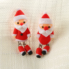Women Personality Three Dimensional Santa Earrings