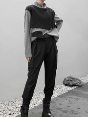 Women Stitching Loose Casual Sweatshirt