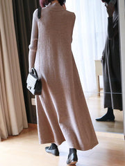 Loose A-Line Long Knitting Dress