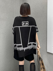 Women Round Neck Printed Loose Casual T-Shirt